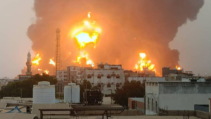 israeli airstrikes hit houthi controlled capital sanaa and port city hodeida in yemen 1