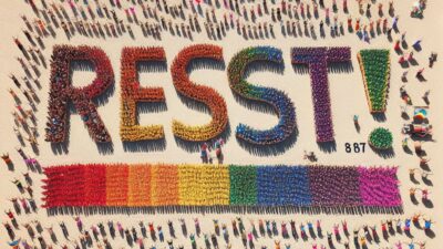 California beach ‘Resist!’ protest pushes ‘kindness’ while calling to ‘86 47’ in anti-Trump message